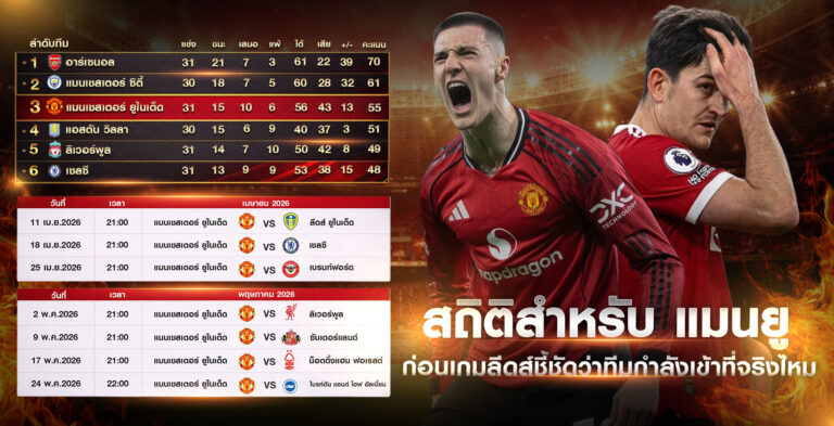 โปรแกรมแข่งแมนยู-2026